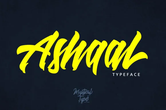 Ashaal Script Font Poster 1