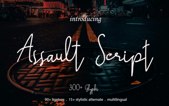 Assault Script Font Poster 1