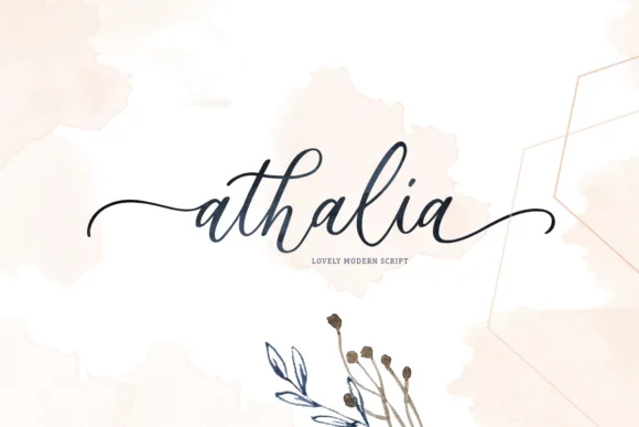 Athalia Script Font Athalia Script Font Poster 1