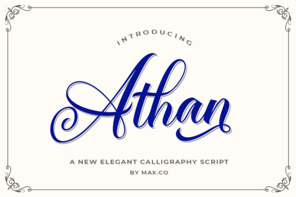 Athan Script Font Poster 1