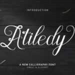 Atiledy Script Font Poster 1