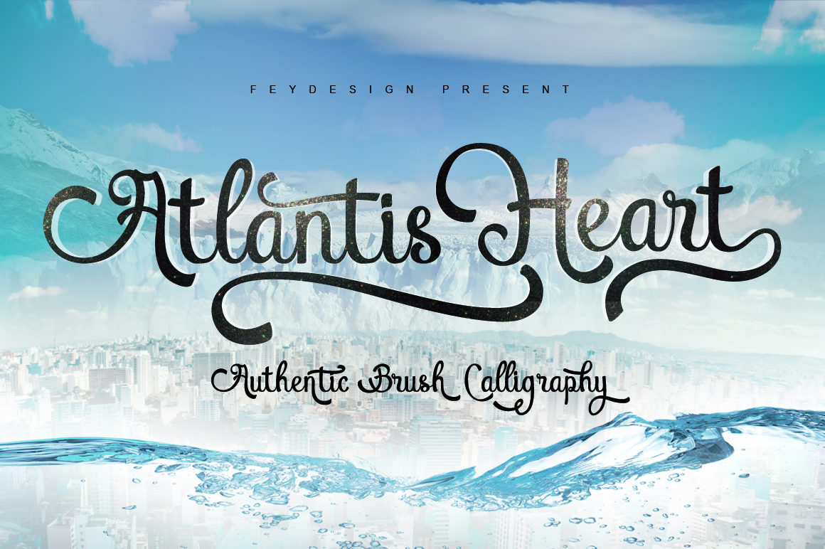 Atlantis Heart Font Poster 1