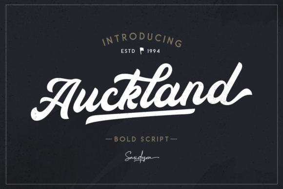 Auckland Script Font Poster 1