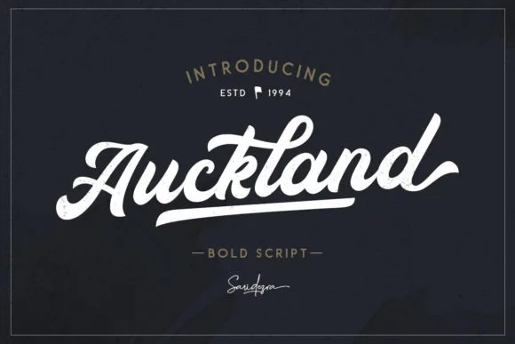 Auckland Script Font Auckland Script Font Poster 1