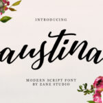 Austina Script Font Poster 1