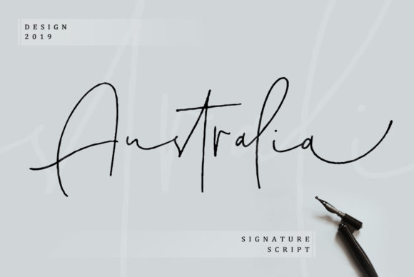 Australia Script Font Poster 1