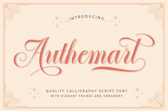 Authemart Script Font Poster 1