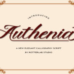 Authenia Script Font Poster 1