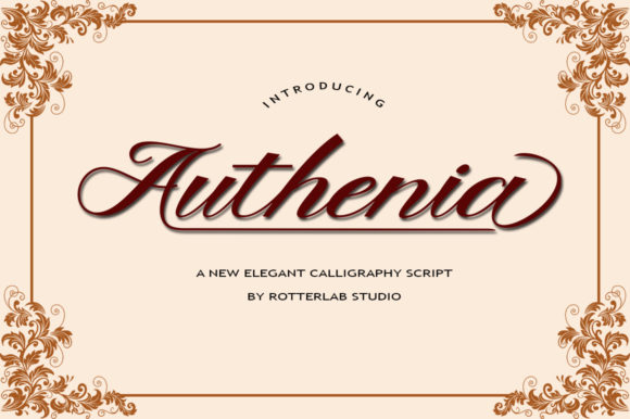 Authenia Script Font Poster 1