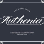 Authenia Script Font Poster 8