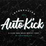 Auto Kick Font Poster 1