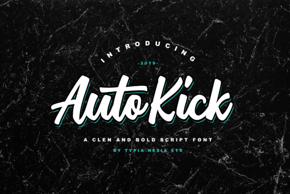 Auto Kick Font Poster 1