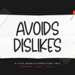Avoids Dislikes Font Poster 1
