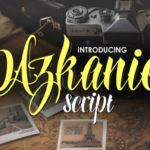 Azkanio Script Font Poster 1