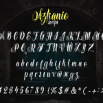 Azkanio Script Font Poster 6