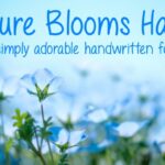 Azure Blooms Hand Font Poster 1