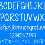 Azure Blooms Hand Font Poster 2