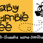 Baby Bumble Bee Font Poster 1