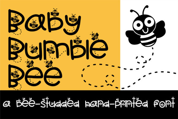 Baby Bumble Bee Font Poster 1