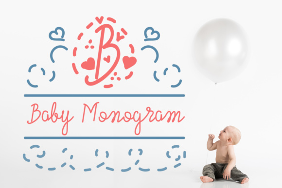 Baby Monogram Font Poster 1