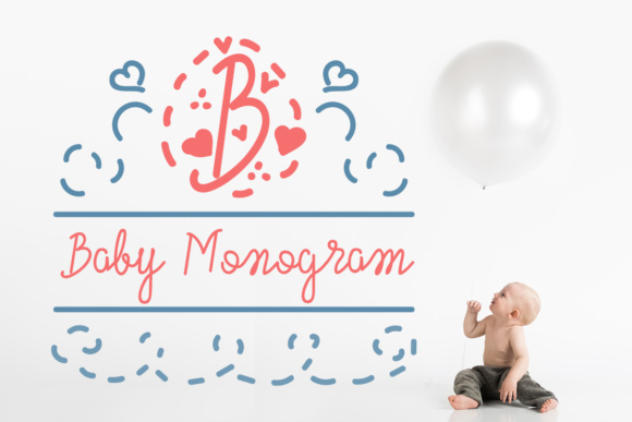 Baby Monogram Font Poster 1