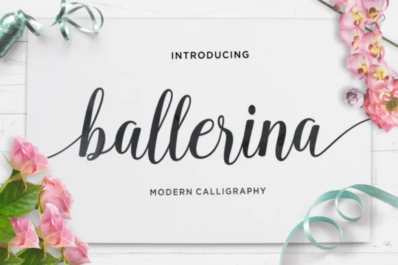 Ballerina Script Font Ballerina Script Font Poster 1