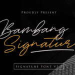 Bambang Signature Font Poster 1