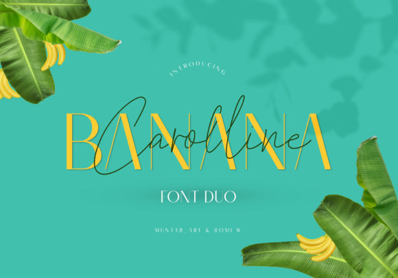 Banana Carolline Duo Font Poster 1