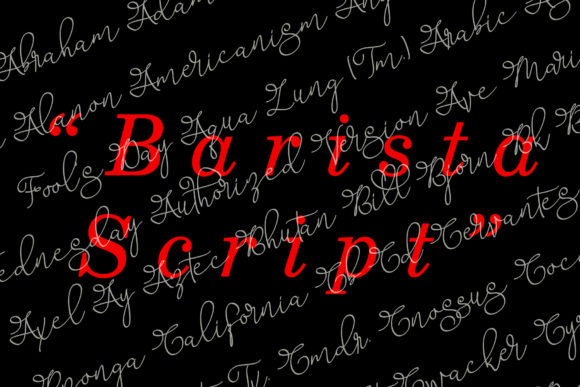 Barista Script Font Poster 1
