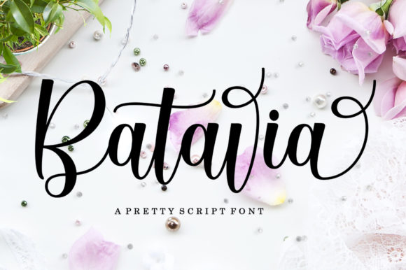 Batavia Script Font Poster 1