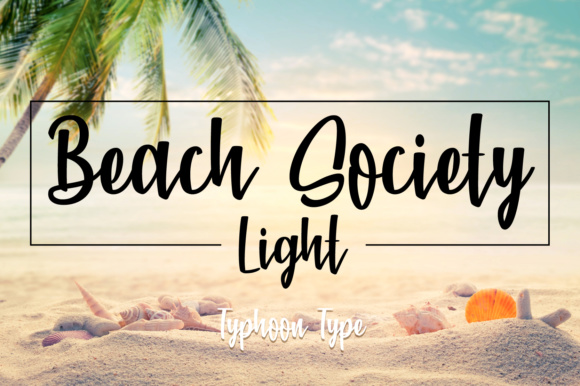 Beach Society Light Font Poster 1