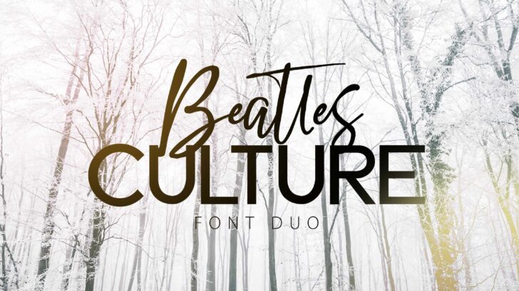Beatles Culture Font Poster 1
