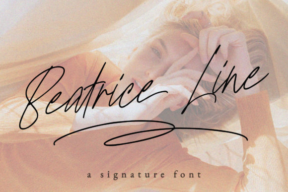 Beatrice Line Font Poster 1