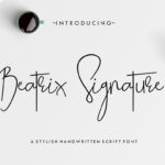 Beatrix Signature Font Poster 1