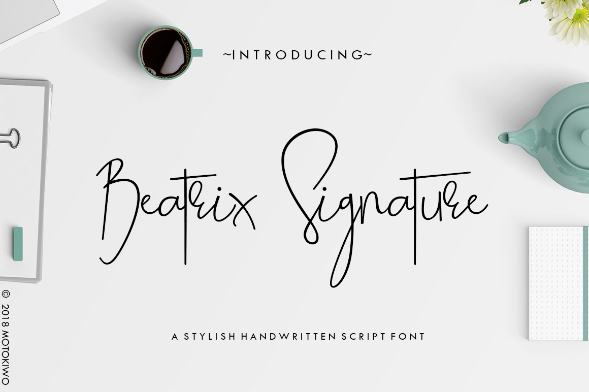 Beatrix Signature Font Poster 1