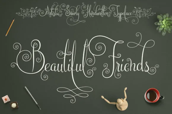 Beautiful Friends Script Font Beautiful Friends Script Font Poster 1