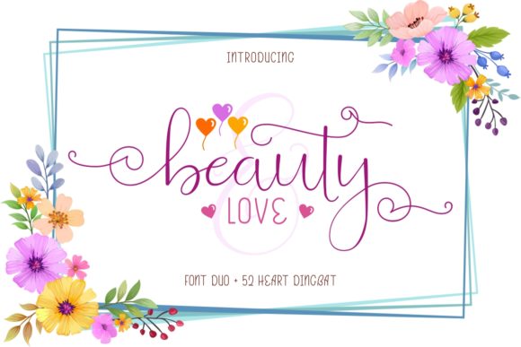Beauty and Love Duo Font Poster 1