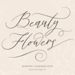 Beauty Flowers Font Poster 1