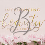 Beauty Flowers Font Poster 1