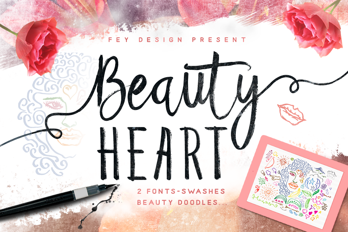 Beauty Heart Font Poster 1