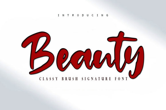 Beauty in Red Font Poster 1