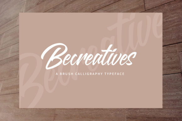 Becreatives Font Poster 1