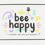 Bee Happy Duo Font Poster 1