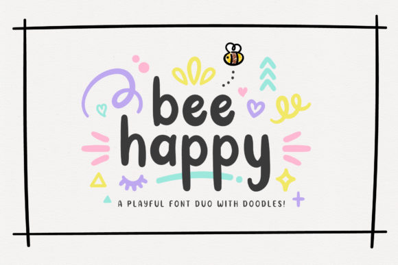 Bee Happy Duo Font Poster 1