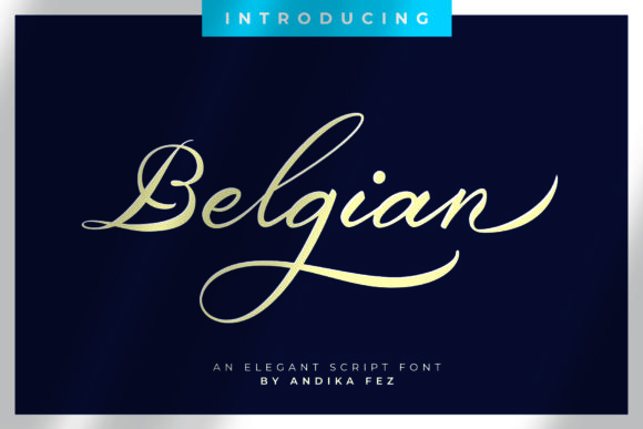 Belgian Signature Font Poster 1