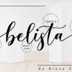Belista Script Font Poster 10