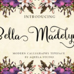 Bella Madelyn Script Font Poster 1