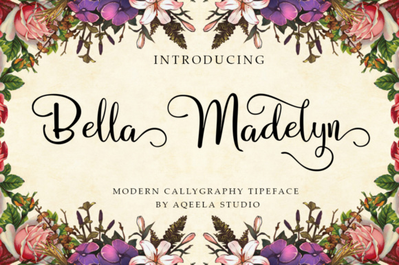Bella Madelyn Script Font Poster 1