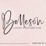 Belleson Script Font Poster 1