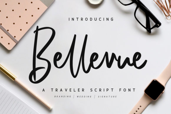 Bellevue Script Font Poster 1